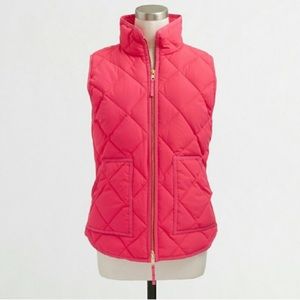 Pink J Crew quilted riding vest💕